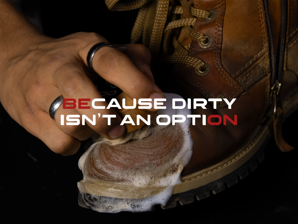 Cleaning sneaker using APEX shoe cleaner